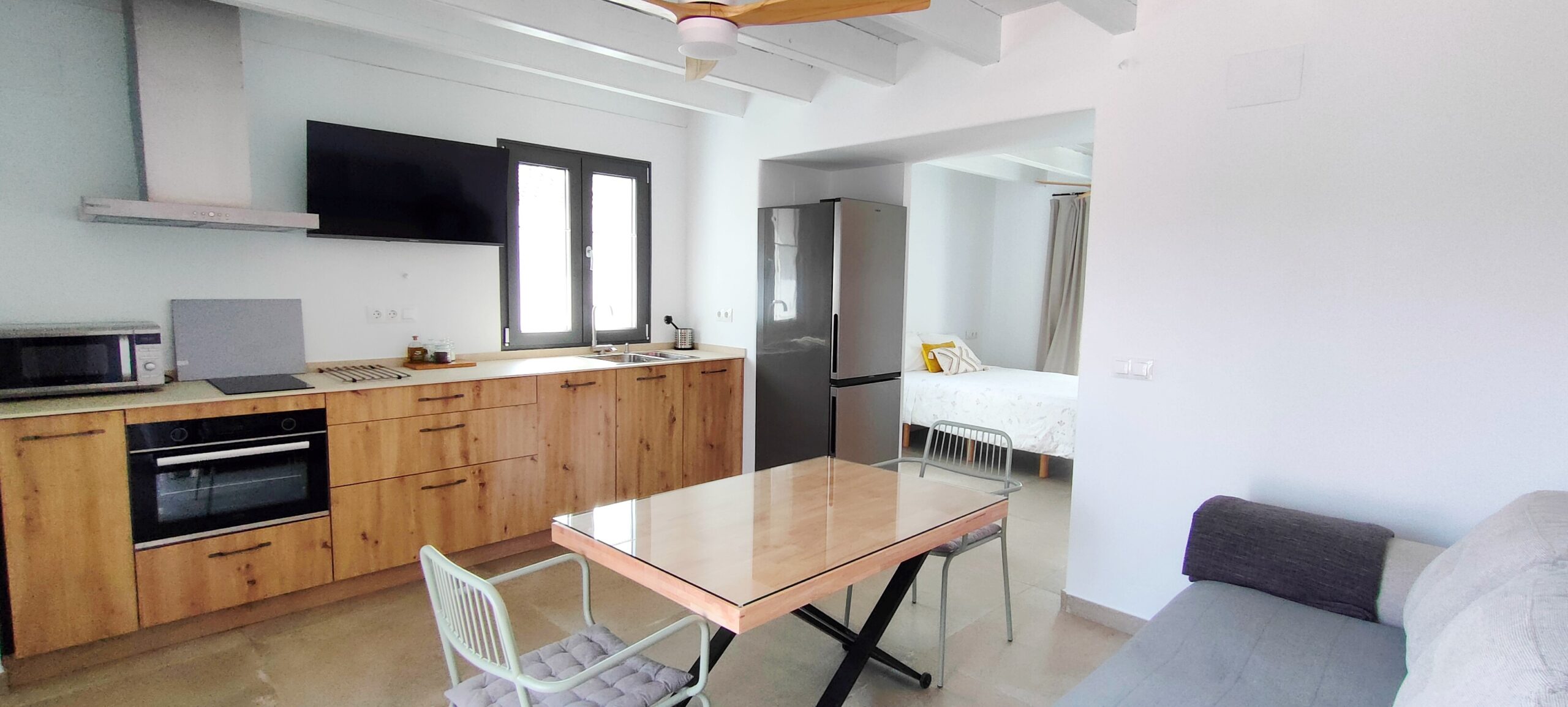 Casa Viñavila salón cocina dormitorio